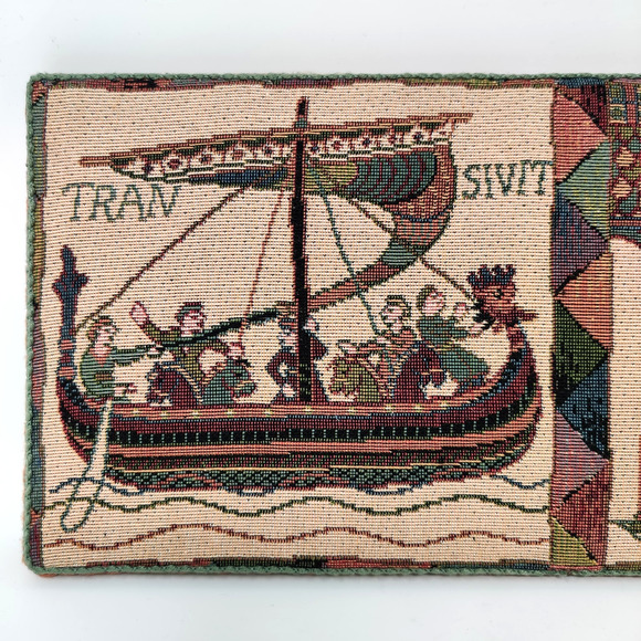 Traditional Tapestries Bayeux Tapestry Wall Plaque Textile Art Middle Ages ~6x13 - Picture 4 of 16